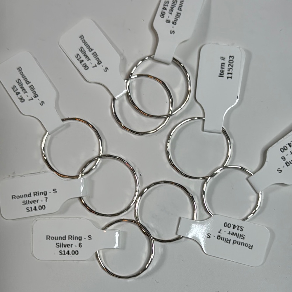 Sterling Silver Round Rings